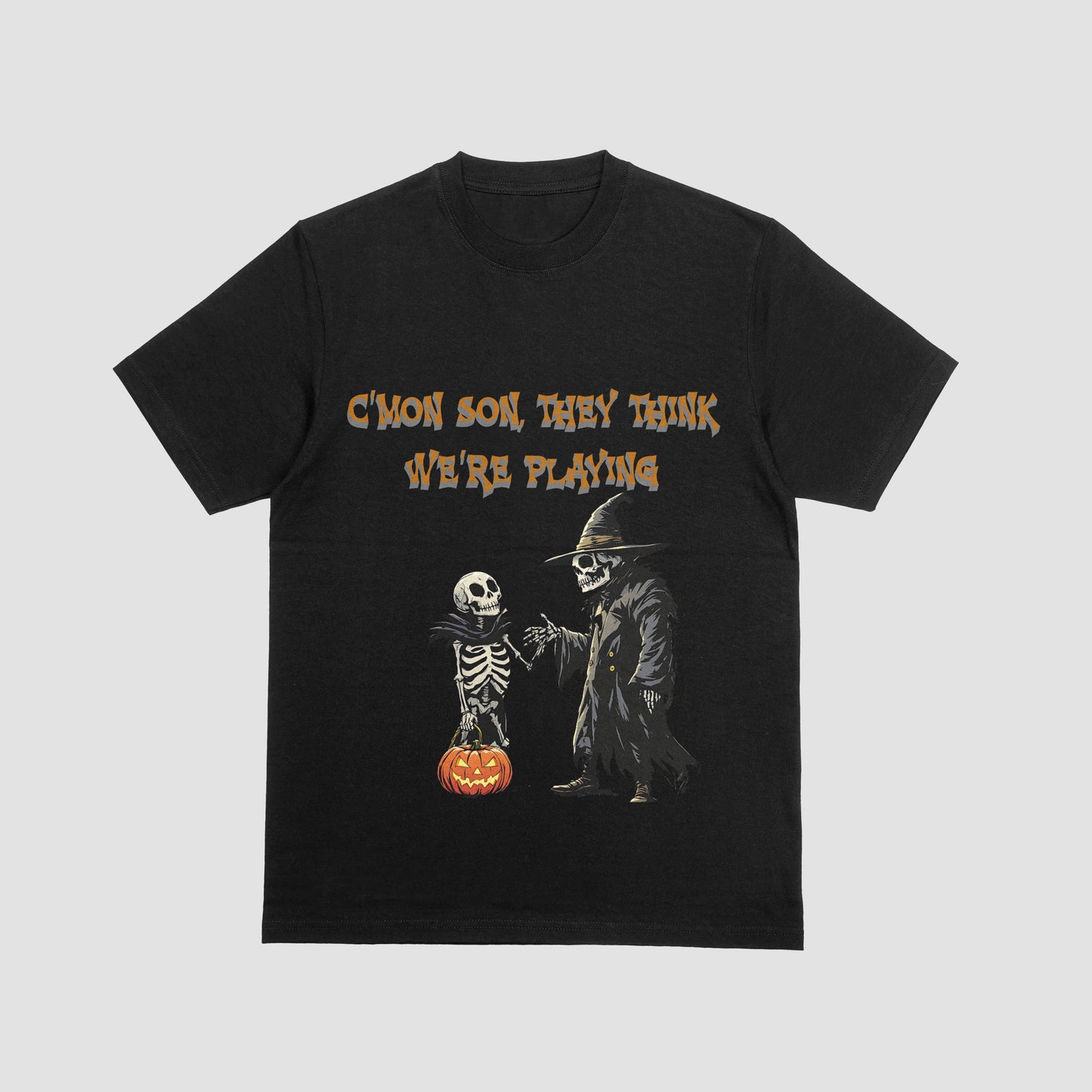 🎃 Halloween T-Shirt „C’mon Son“ – Spooky Skeleton Edition 👻