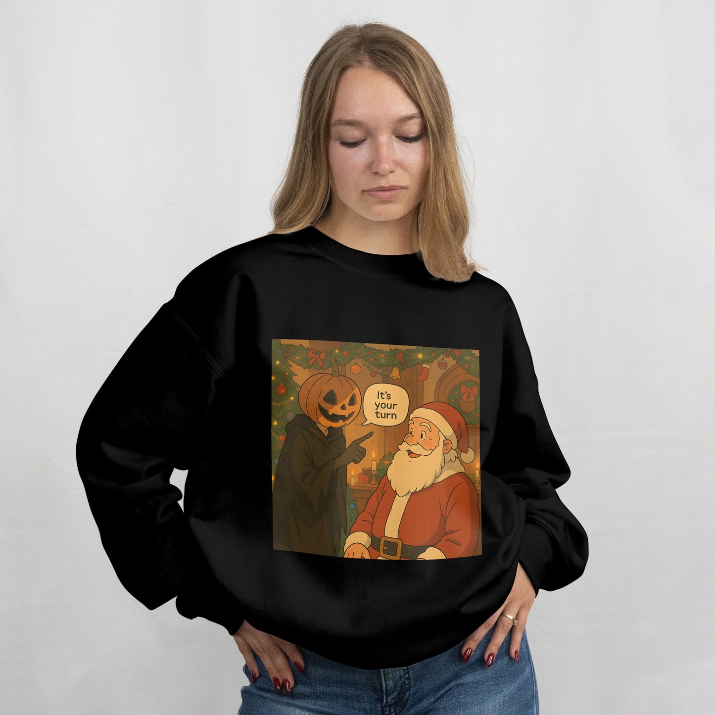 🎃✨ Halloween x Christmas Sweater „It’s Your Turn“ 🎅👻