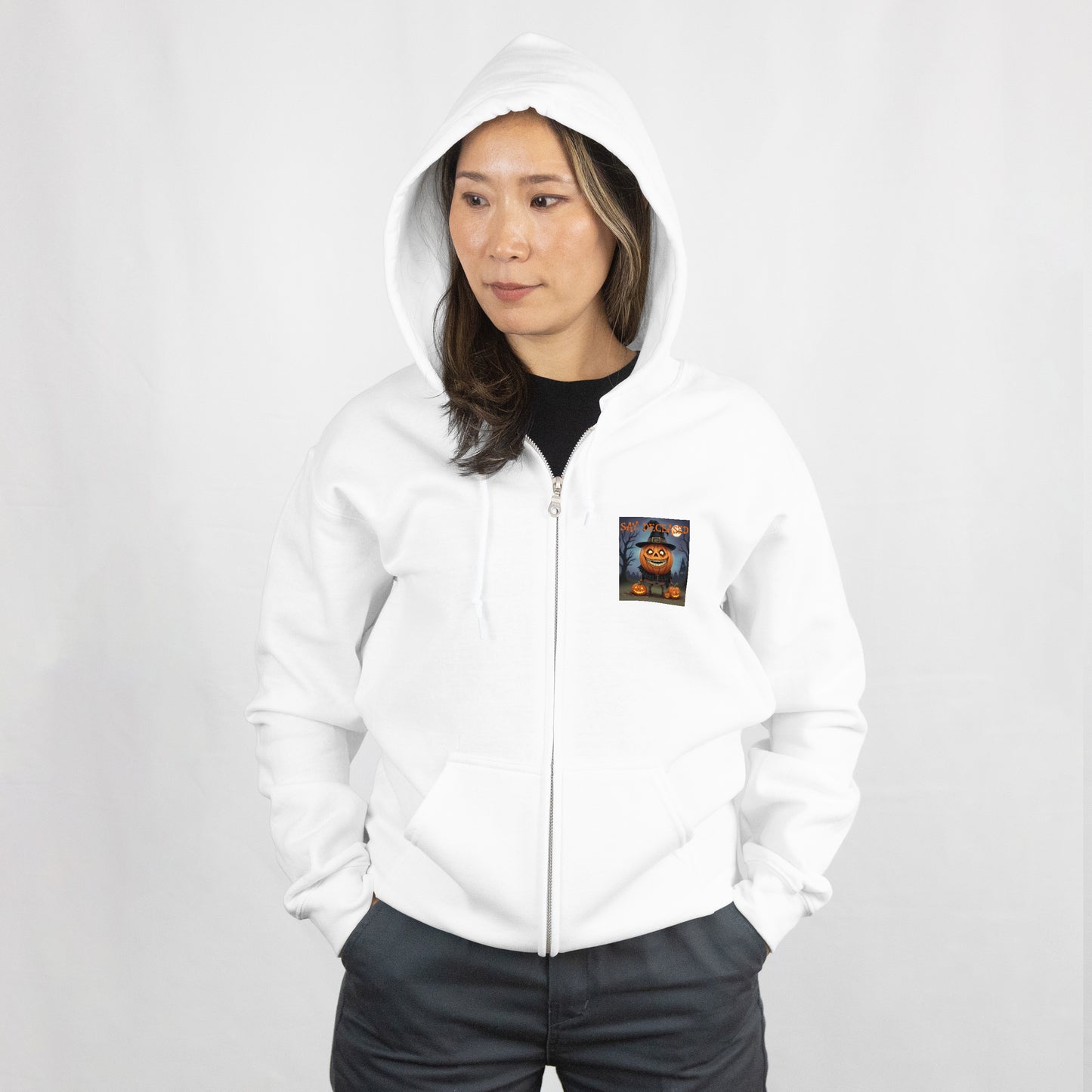 🎃 Halloween Kollektion „Say: Deceased“ – Unisex Sweatjacken 👻