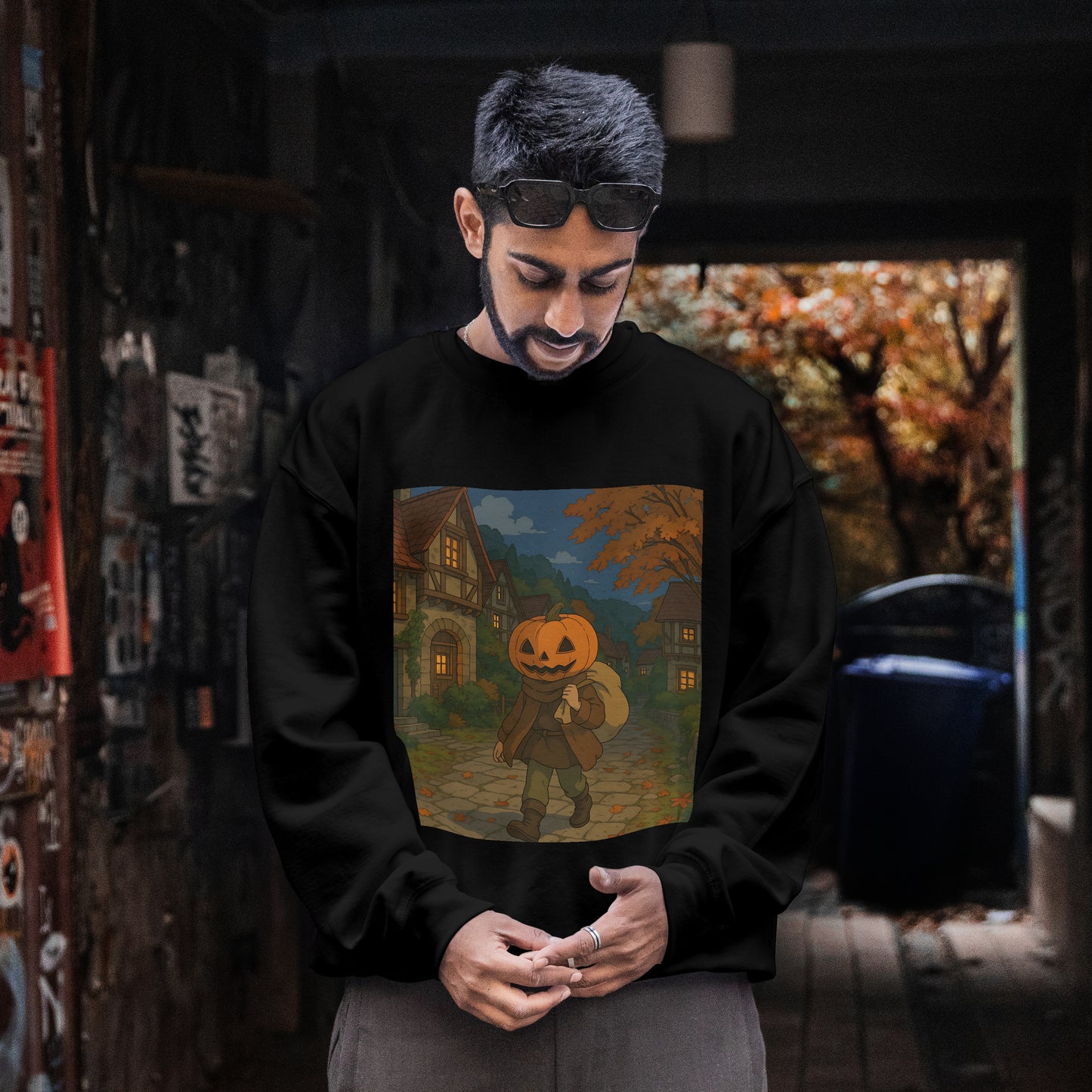 🎃 Halloween Sweater „Pumpkin Wanderer“ – Cozy Spooky Style 👻