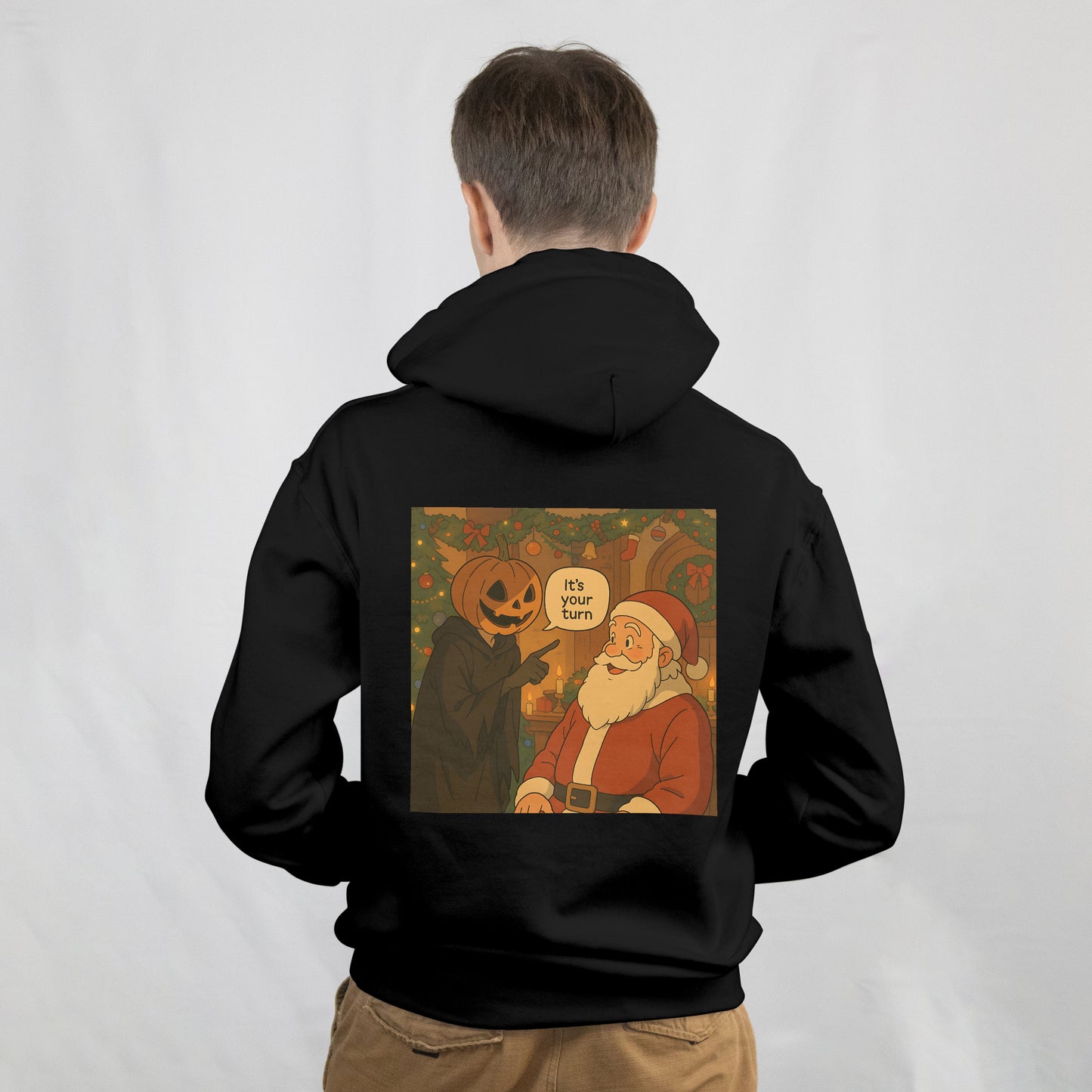 🎃✨ Halloween x Christmas Hoodie „It’s Your Turn“ 🎅👻